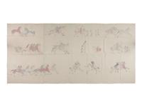 Contemporary Ledger Drawings on Muslin