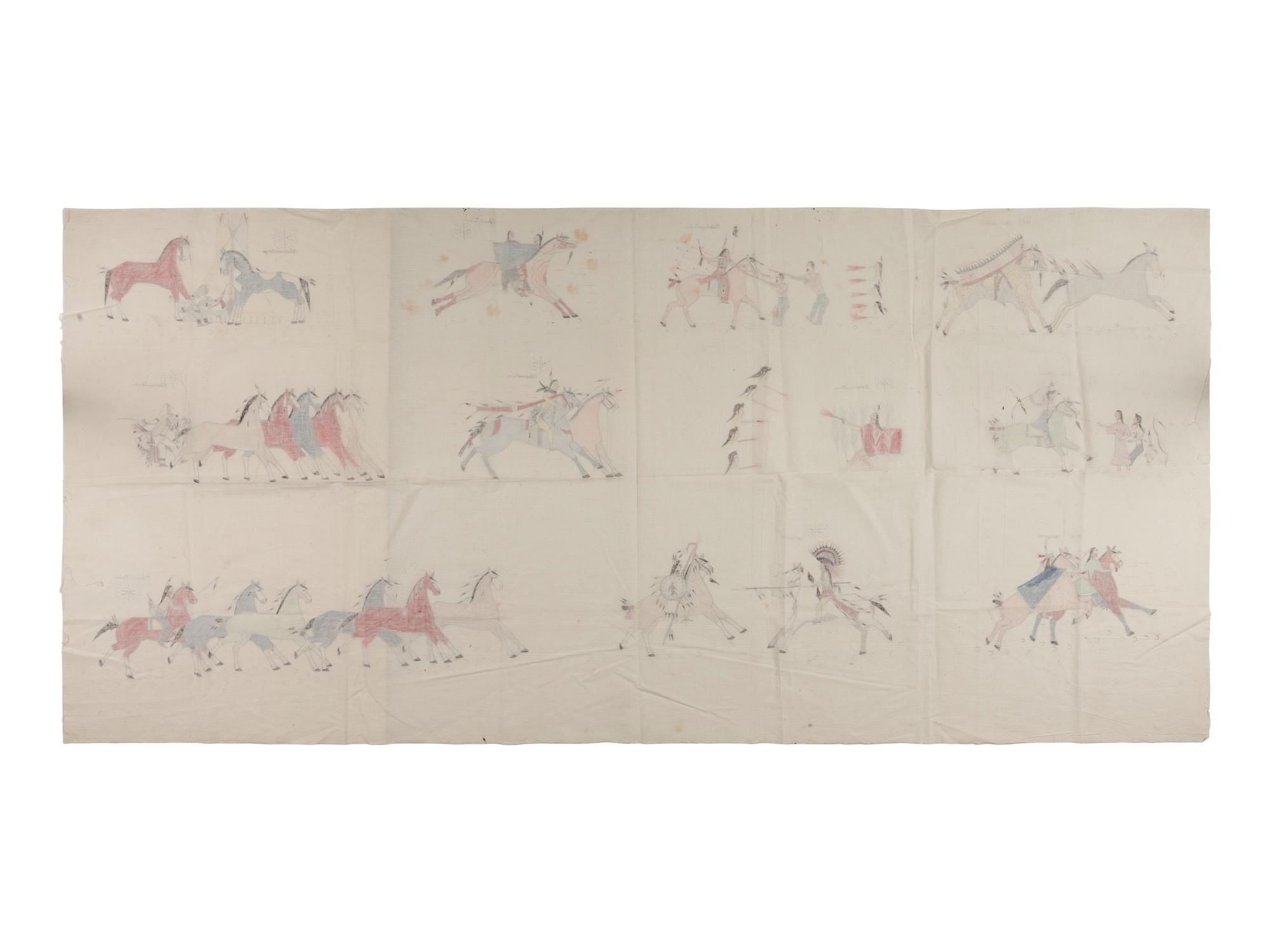 Contemporary Ledger Drawings on Muslin