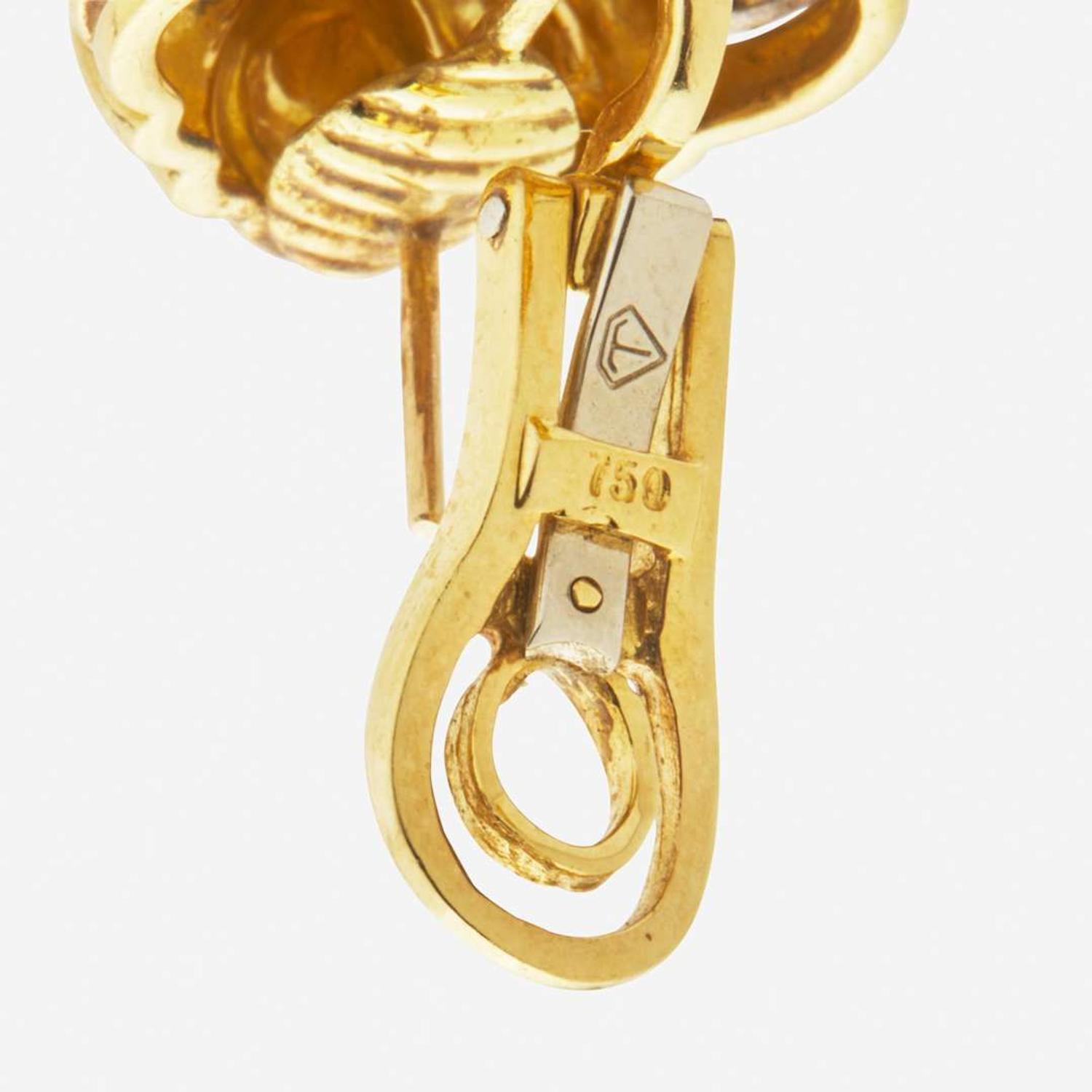 18K Yellow and White Gold Diamond Drop Earrings