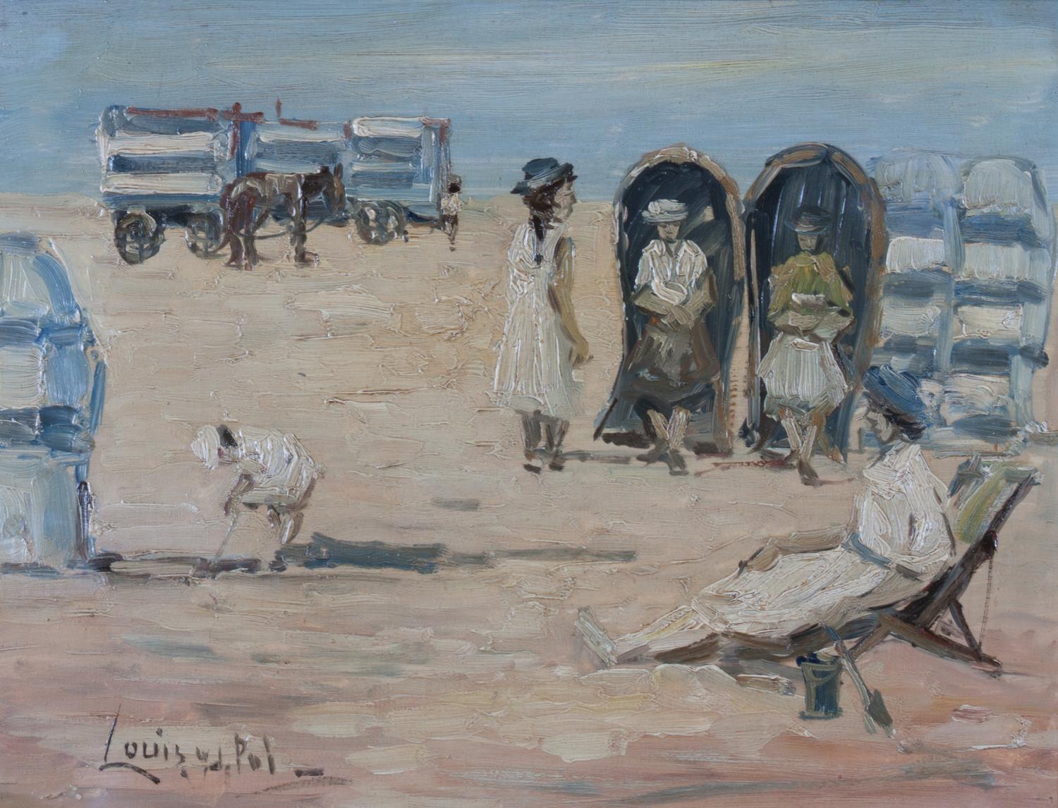 Louis van der Pol, (Dutch, 1896-1982), Outing at the Beach