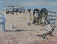 Louis van der Pol, (Dutch, 1896-1982), Outing at the Beach