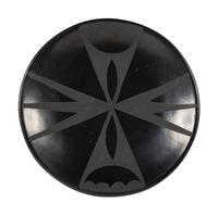 Black-on-black Pottery Plate