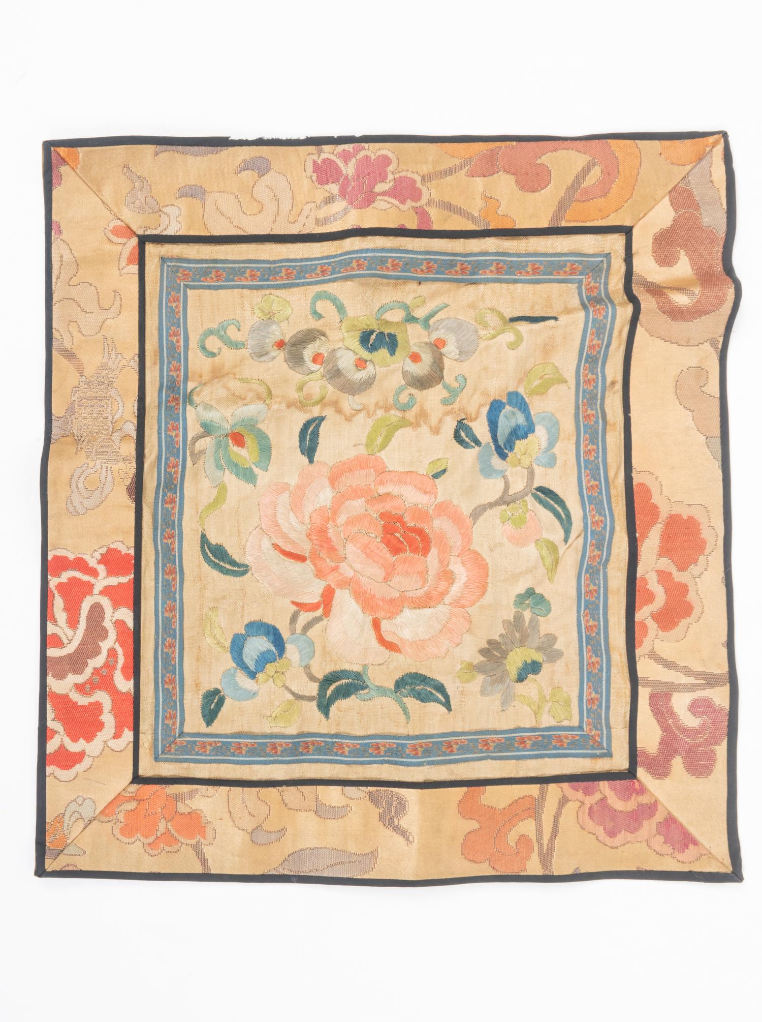 Five Chinese Silk Embroidery Panels