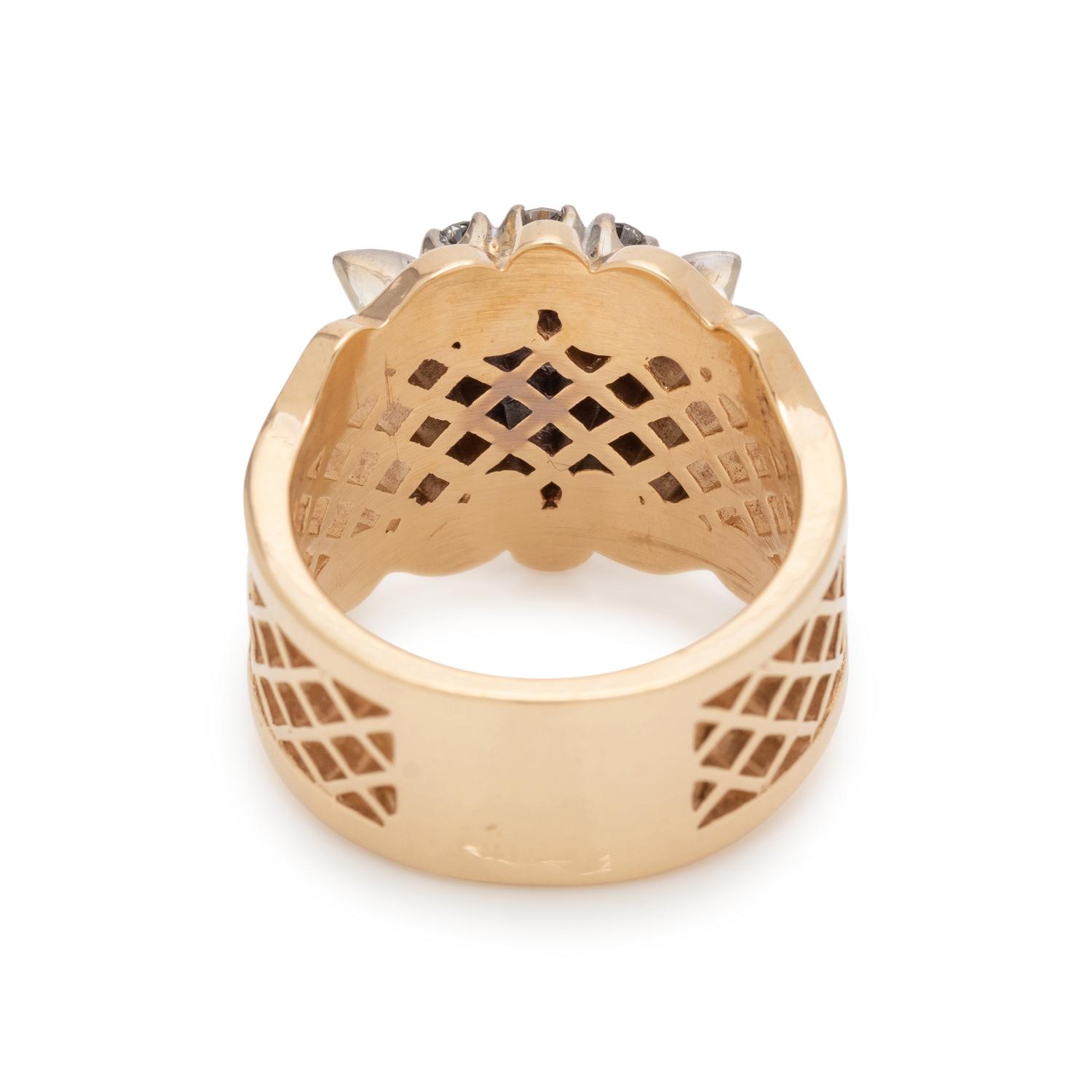 BICOLOR GOLD AND DIAMOND RING