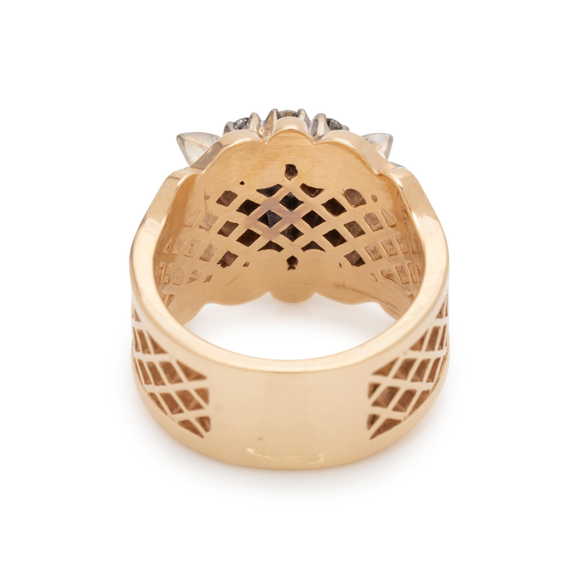 BICOLOR GOLD AND DIAMOND RING