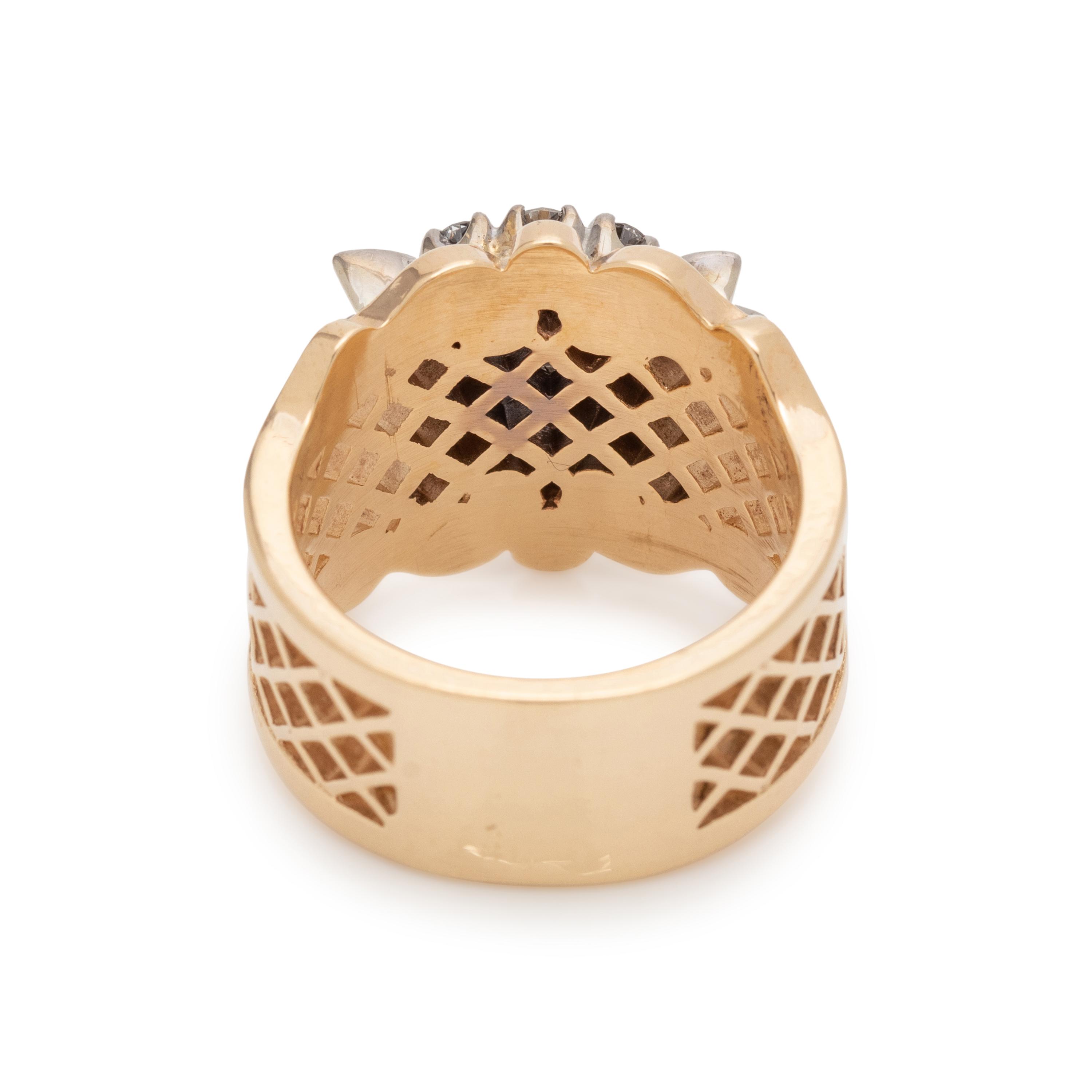 BICOLOR GOLD AND DIAMOND RING