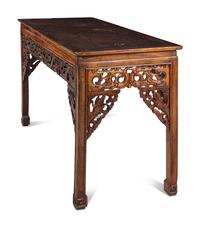 A Chinese Nanmu Painting Table, Tiao'an