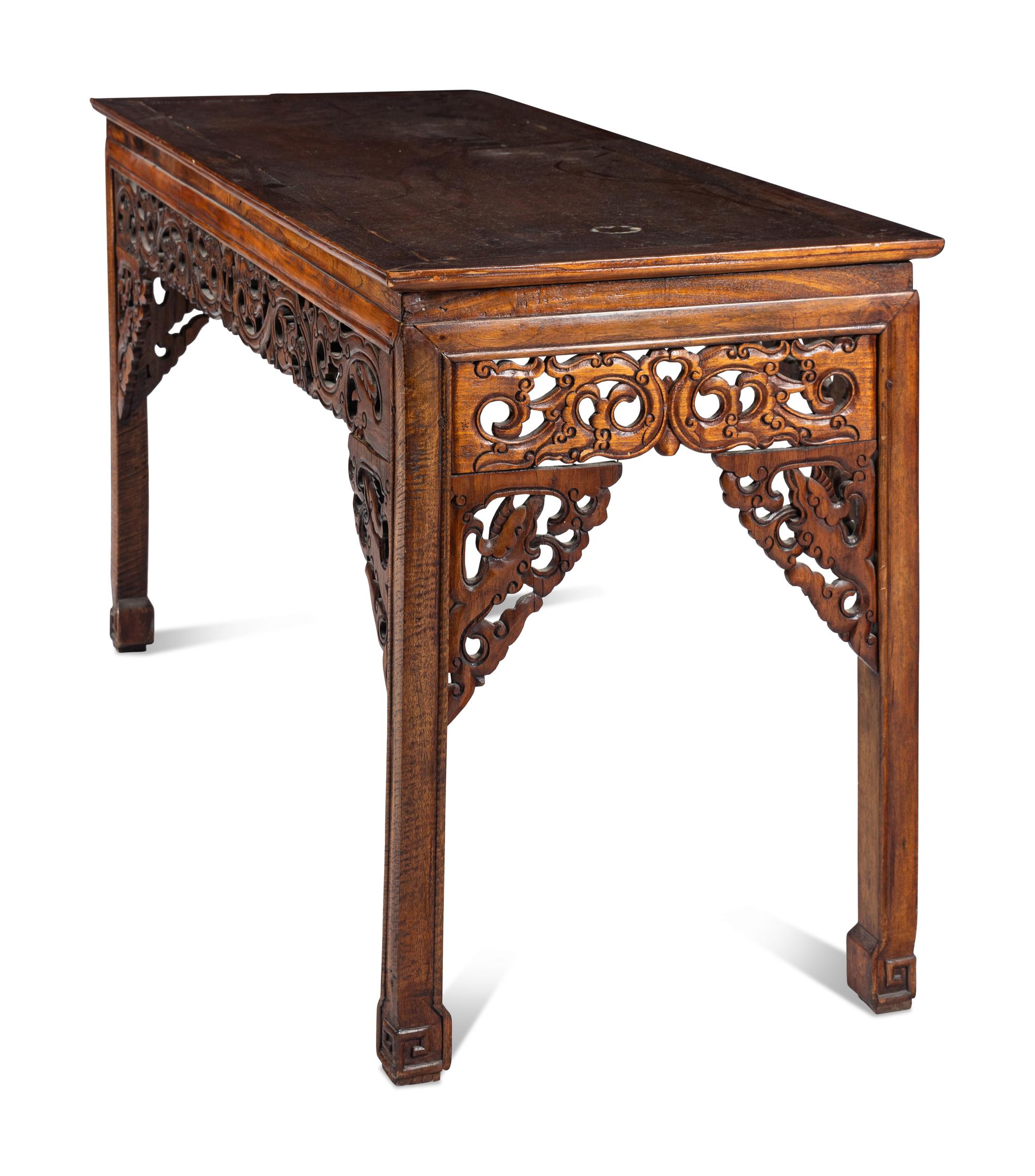 A Chinese Nanmu Painting Table, Tiao'an