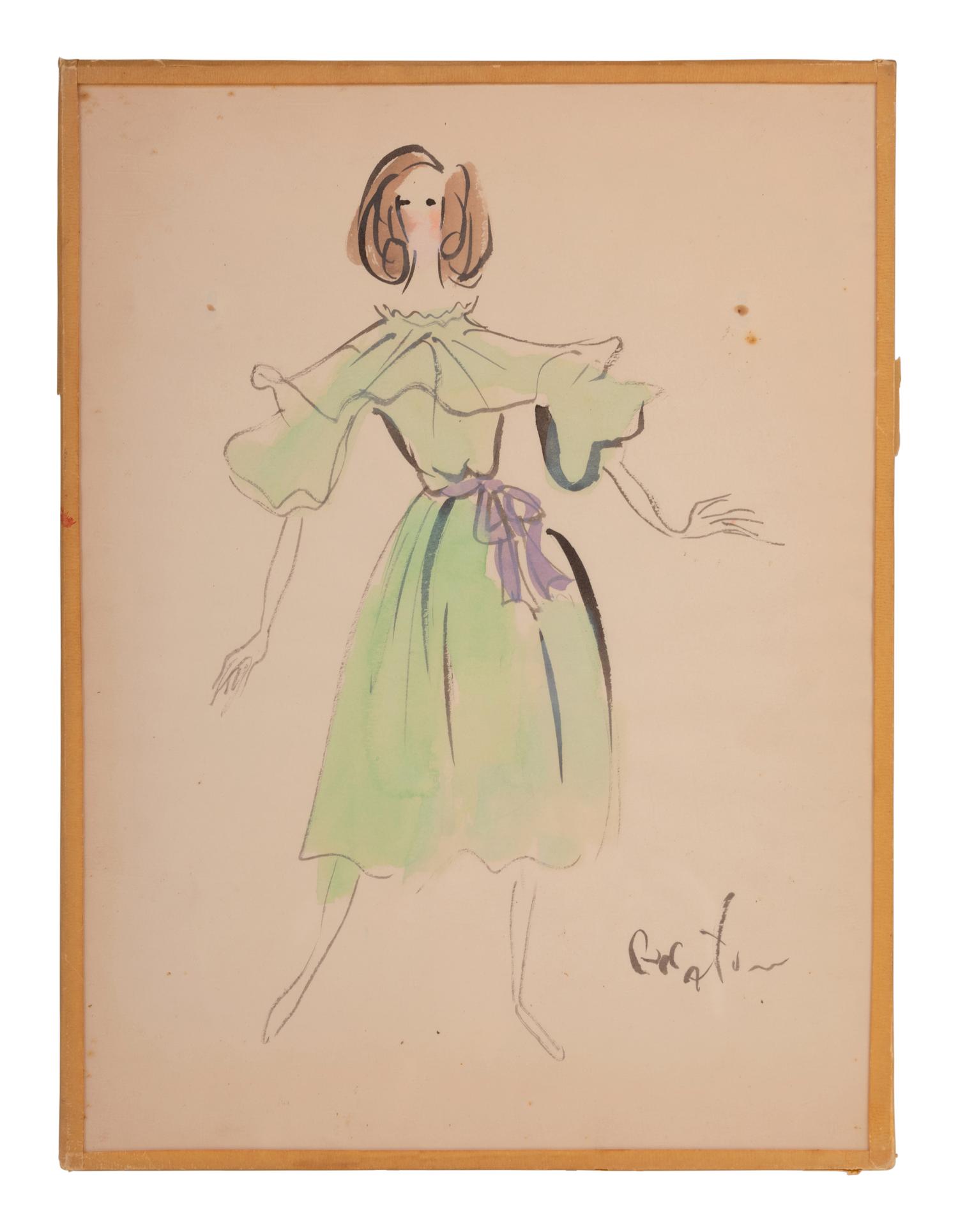 Nine Cecil Beaton Illustrations, 1950s-60s
