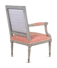 A Louis XVI Grey-Painted Fauteuil