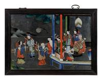 Two Chinese Reverse Paintings on Glass