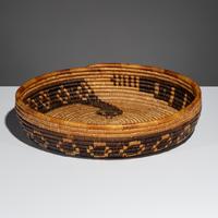 California Mission Basket, with Rattlesnake Design