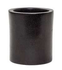 A Hardwood Brush Pot Diameter 5 inches.
