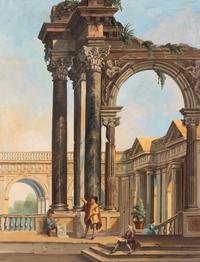 Italian School, First Half 20th Century — Capriccio with Ruins