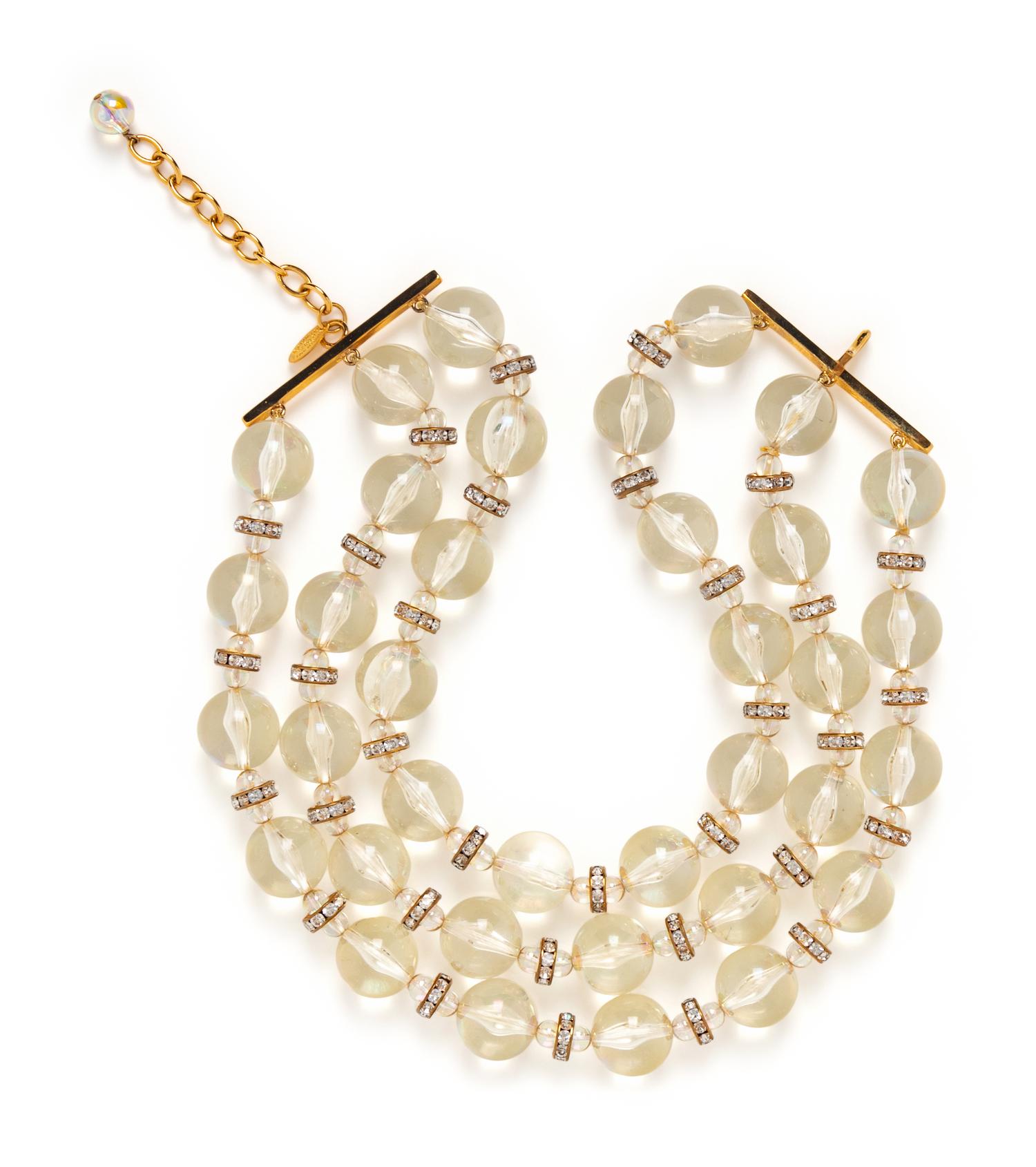 Chanel Lucite Bead Choker c. 1980s