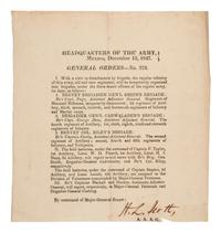 [MEXICAN-AMERICAN WAR]. SCOTT, Winfield (1786-1866). General Orders No. 373 . Mexico, 13 December 1847. Signed by Henry Lee SCOTT (1814-1886).