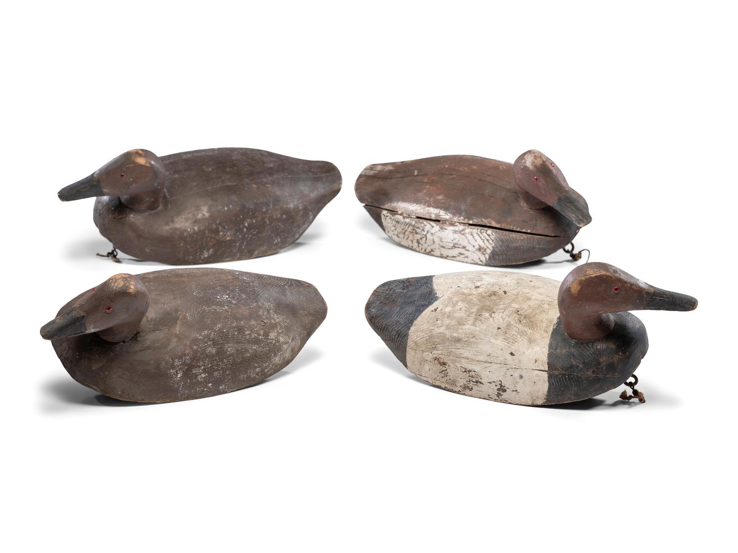 Four Carved and Painted Wood Duck Decoys
