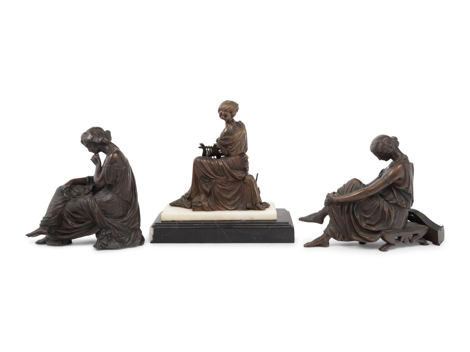 Three Continental Bronze Figures