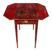 A George III Style Painted Pembroke Table Height 27 1/4 x width 16 1/8 (closed) x depth 24 1/8 inches. — 20TH CENTURY