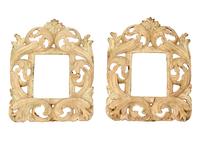 A Pair of Italian Baroque Style Painted Wood Frames — 18TH CENTURY