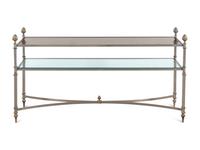 A Neoclassical Style Gilt Metal and Glass Console Table in the Style of Maison Jansen