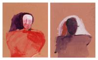 Two Works: Figure in Red and Figure in Purple