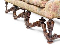 A William and Mary Style Carved Walnut Sofa