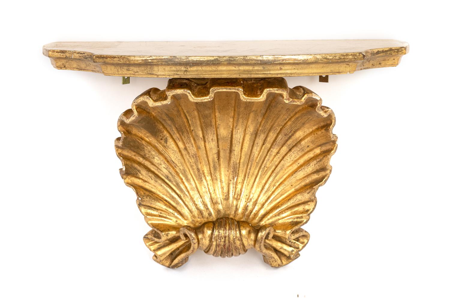 A Continental Carved Giltwood Wall Mount