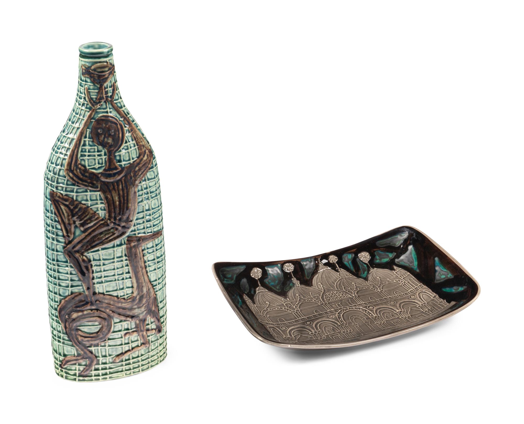 Wall Plaque and Bottle Vase, c. 1960