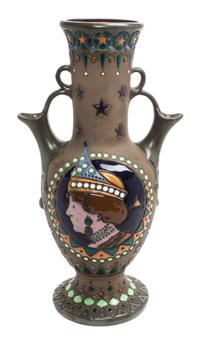 An Amphora Pottery Vase Height 15 1/4 inches.