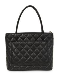 Chanel Medallion Tote and French Wallet in Quilted Black Caviar Leather, 2005 - 2011