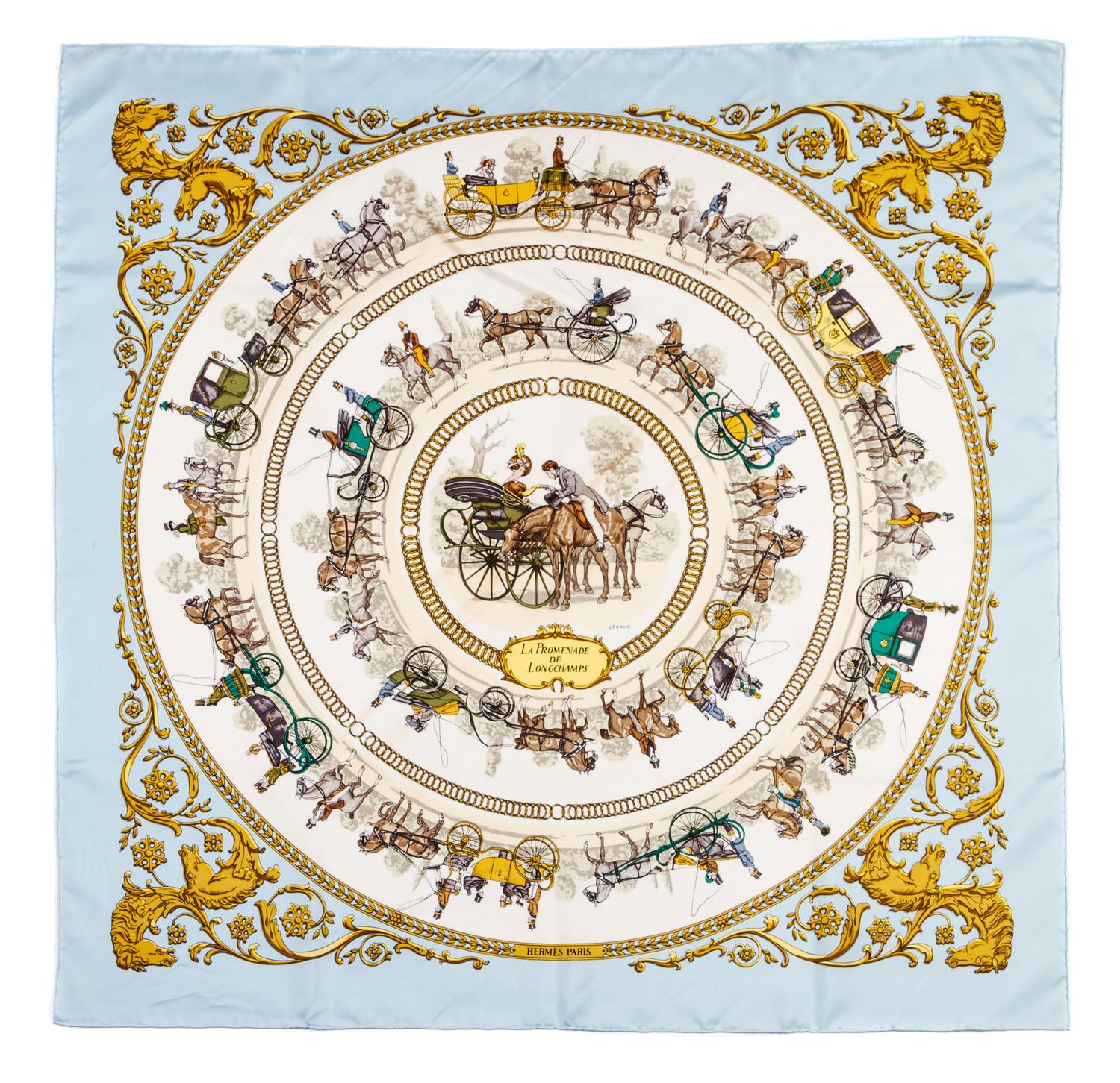 An Hermes Silk Scarf, 35 x 35 inches.