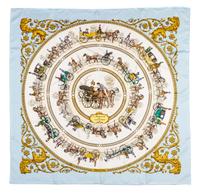 An Hermes Silk Scarf, 35 x 35 inches.