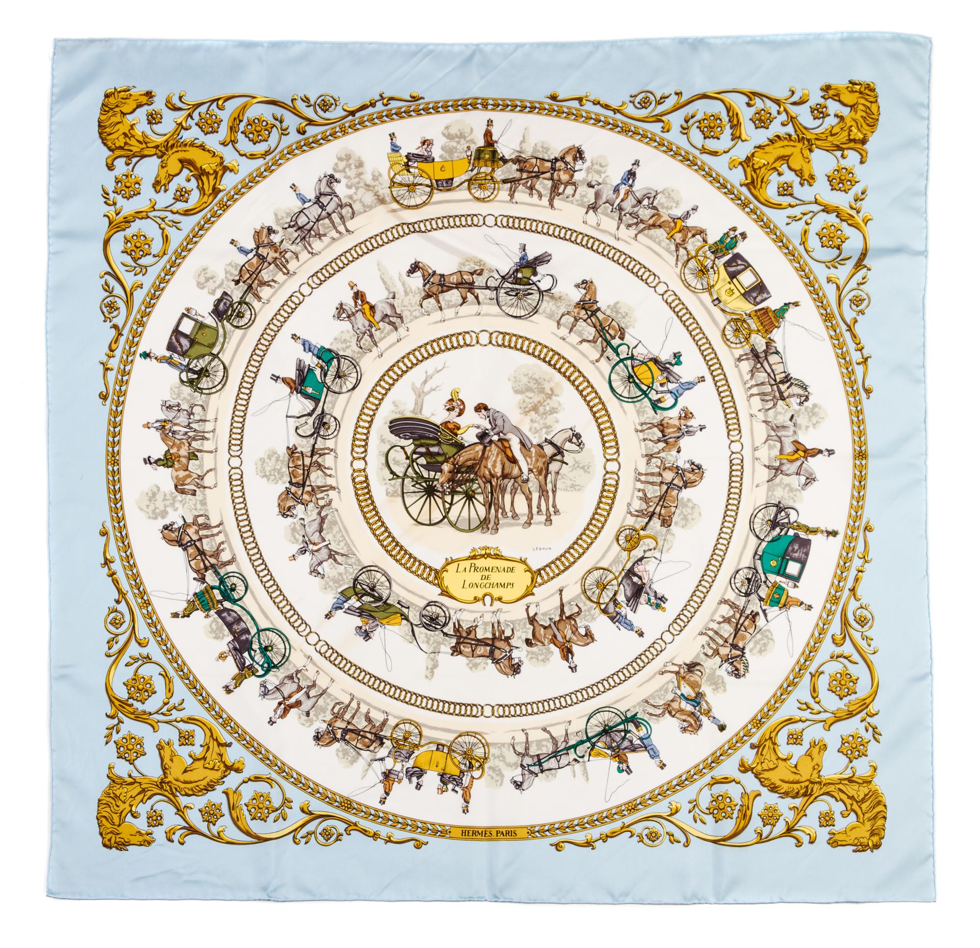 An Hermes Silk Scarf, 35 x 35 inches.