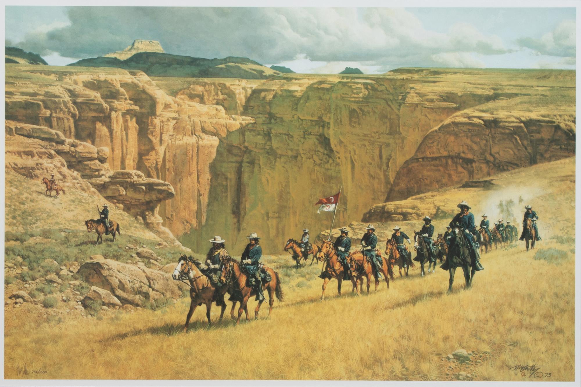 A Collection of Seven Framed Western Prints