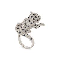 DIAMOND AND SAPPHIRE PANTHER RING