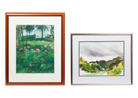 four watercolors, ,