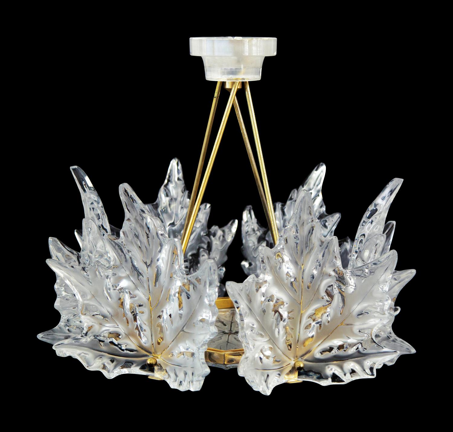 A Lalique Champs Elysées Six-Light Chandelier