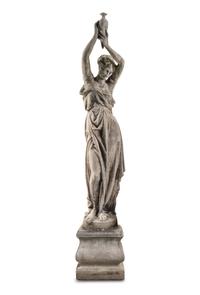 A Carved Limestone Garden Figure