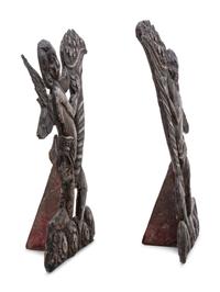 A Pair of Silver Clad Figures of Angels