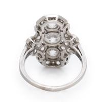 ANTIQUE, DIAMOND PLAQUE RING