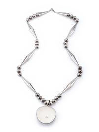 Sterling Silver and Lone Mountain Turquoise Necklace