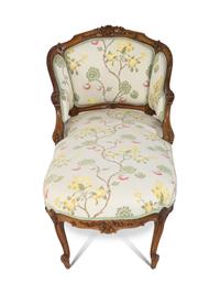 A Louis XV Style Walnut Chaise Longue