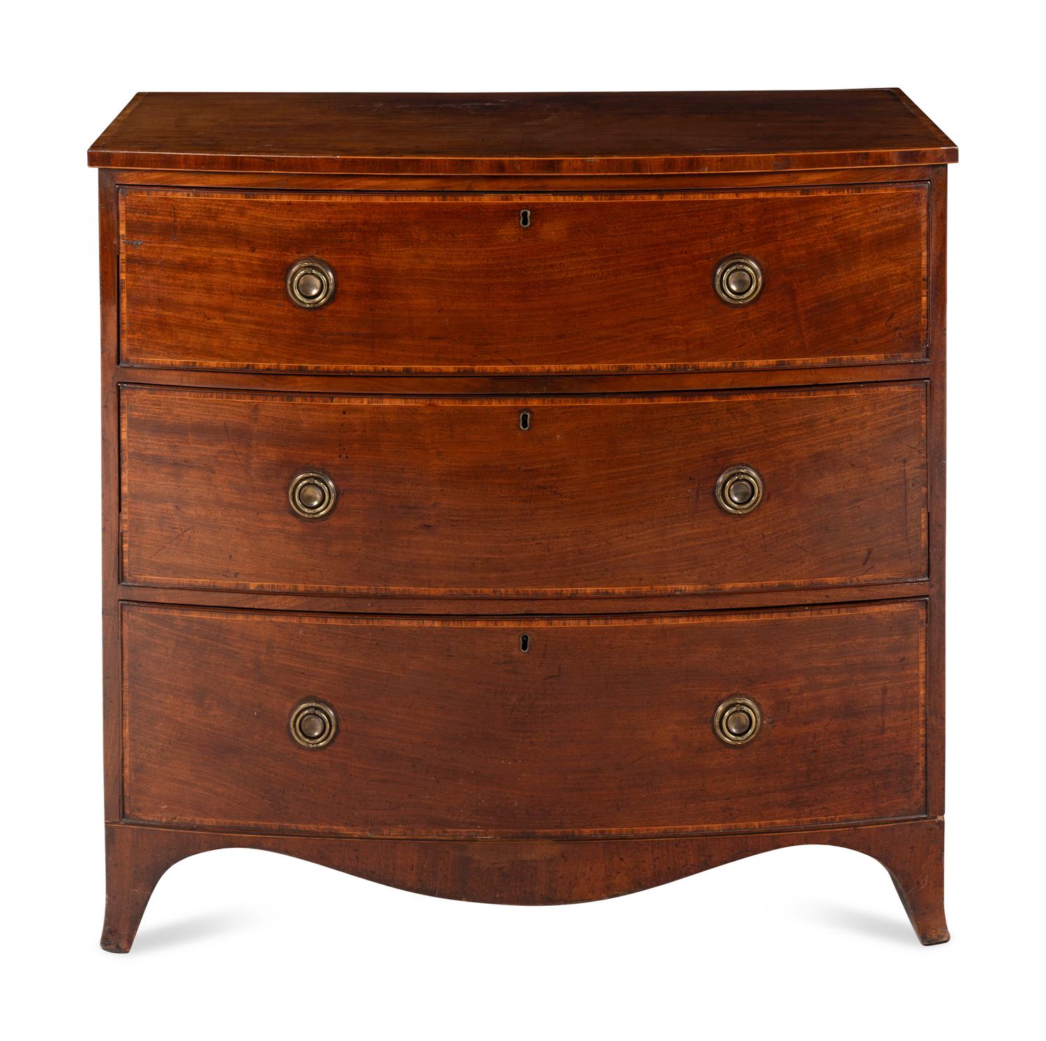 A Regency Mahogany Bowfront Chest of Drawers