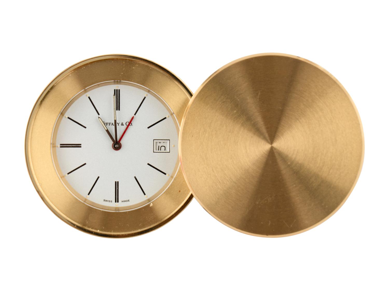A Group of Tiffany and Cartier Desk Clocks
