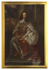 Portrait of Charles I Seated on the Throne, Holding the Orb and Royal Scepter, Full Length