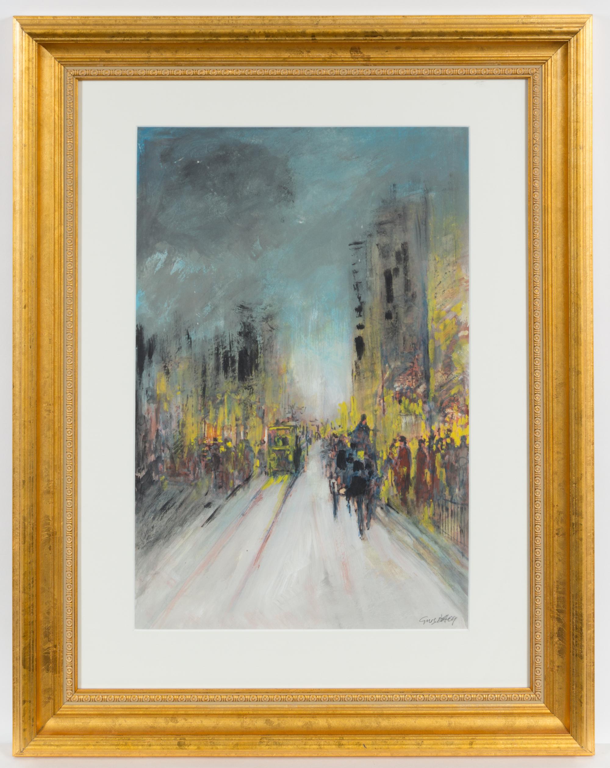 Giuseppe Bacci, (Italian, b. 1921), Gente sulla boulevard and Boulevard alla notte (two works)