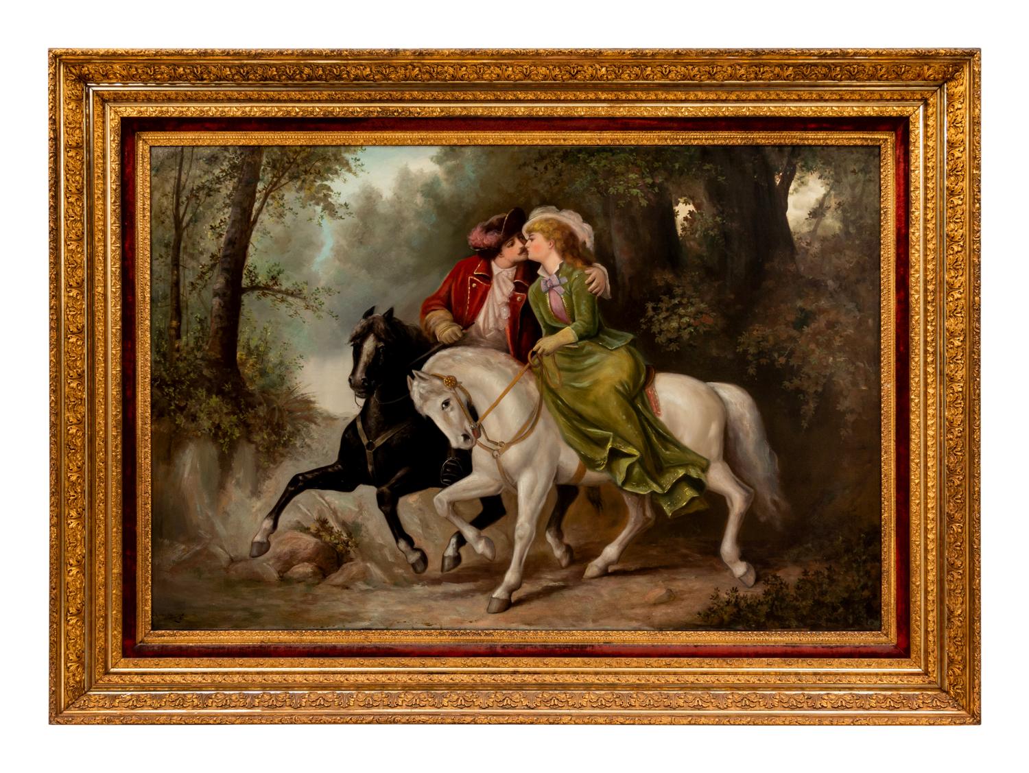 Courting Couple on Horseback