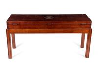 A George III Style Mahogany Gun Case on a Later Stand
