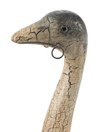 A Carved and Painted Wood Ostrich Carousel Figure